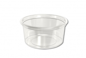 Ceci est un contenant rond transparent en APET avec une forme basse semblable à un bol. La surface lisse et brillante offre une excellente transparence, idéale pour mettre en valeur le contenu. Le bol présente des côtés droits, légèrement inclinés, qui se prolongent harmonieusement vers une base plate et encastrée, assurant une bonne stabilité. Le rebord large est lisse et légèrement évasé, conçu pour accueillir un couvercle compatible pour un stockage sûr. Le design minimaliste et polyvalent le rend adapté à diverses applications alimentaires, alliant praticité et esthétique moderne.